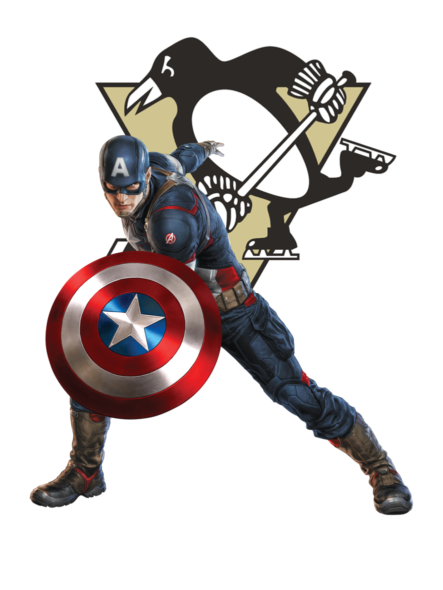 Pittsburgh Penguins Captain America Logo vinyl decal